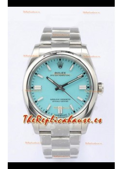 Rolex Oyster Perpetual REF#126000 36MM Movimiento Suizo Réplica Suiza Dial Azul Acero 904L Reloj Réplica a Espejo 1:1