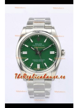 Rolex Oyster Perpetual REF#126000 36MM Movimiento Suizo Réplica Suiza Dial Verde Acero 904L Reloj Réplica a Espejo 1:1