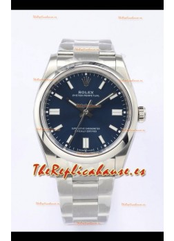 Rolex Oyster Perpetual REF#126000 36MM Movimiento Suizo Réplica Suiza Dial Azul Acero 904L Reloj Réplica a Espejo 1:1