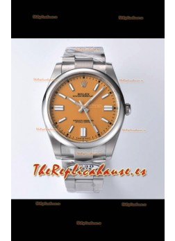 Rolex Oyster Perpetual REF#124300 41MM  Movimiento Cal.3230 Réplica Suiza Dial Amarillo Oscuro Acero 904L Reloj Réplica Espejo 1:1