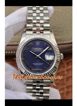 Rolex Datejust 31MM ETA-2671 Movement Swiss Replica in 904L Steel in Azul Roman Dial