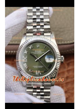 Rolex Datejust 36MM Movimiento ETA-3135 Réplica Suiza Caja en Acero 904L en Dial Verde