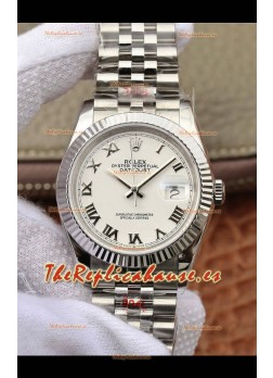 Rolex Datejust 36MM Movimiento ETA-3135 Répliza Suiza en Acero 904L Dial Negro