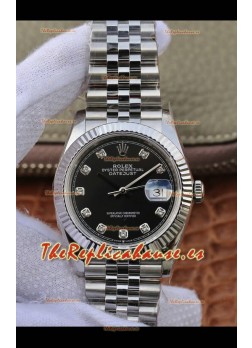 Rolex Datejust 36MM Movimiento ETA-3135 Réplica Suiza en Acero 904L en Dial Azul Navy