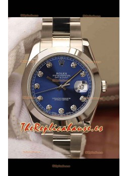 Rolex Datejust 41MM Movimiento Cal.3135 Reloj Réplica Suizo en Acero 904L Dos Tonos Dial Gris