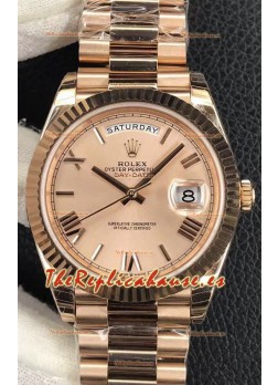 Rolex Day Date Presidential Acero 904L Oro Rosado 40MM - Dial Oro Rosado Calidad a Espejo 1:1