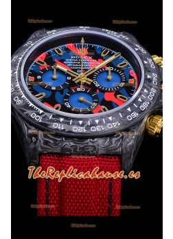 Rolex Daytona DiW Edición Dial Multicolor Caja de Carbono Forjado Réplica a Espejo 1:1