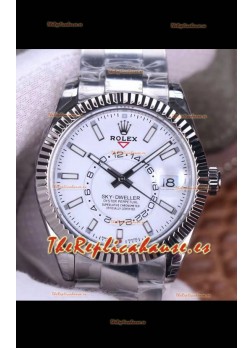 Rolex Sky-Dweller REF #m336934 Dial Blanco Reloj Caja Acero 904L - Super Clone Watch