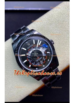 Rolex SkyDweller Reloj Suizo Caja Revestida en PVD - Dial Negro Edición DIW