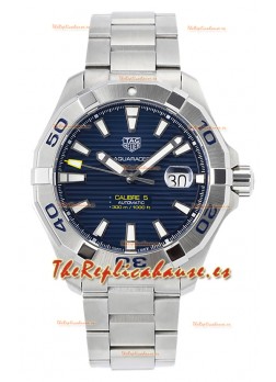Tag Heuer Aquaracer Calibre 5 Reloj Réplica Espejo 1:1 Dial Azul Acero 904L 44M