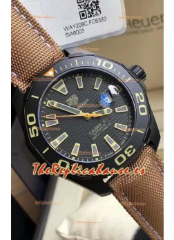 Tag Heuer Aquaracer Calibre Revestimiento DLC con Bisel de Cerámica Réplica Suiza 41MM