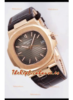 Patek Philippe Nautilus 5711/1R 1 Reloj Réplica a Espejo 1:1 Dial Marrón Oro Rosado