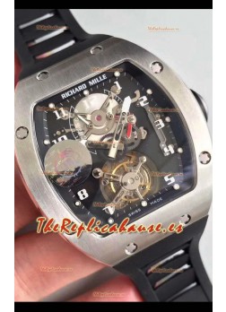 Richard Mille RM001 Genuino Tourbillon Reloj Réplica Suizo Caja en Titanio