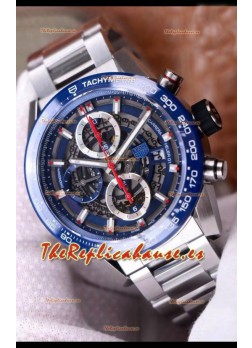 Tag Heuer Carrera Heuer 01 Reloj Réplica Suizo con Dial Azul/Bisel