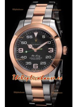 Rolex Air King 116900 Acero 904L Oro Rosado en Dos Tonos - La mejor Edición Definitiva 2022 Reloj Réplica Suizo