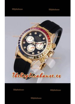 Rolex Cosmograph Daytona 116598 Oro Amarillo a Espejo 1:1 Movimiento Cal.4130 Reloj de Acero 904L