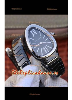 Bvlgari Edición Serpenti Reloj Réplica en Cerámica Negra Calidad a Espejo 1:1