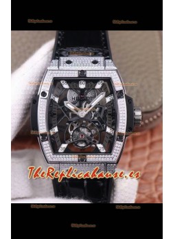 Hublot Masterpiece MP Edición Genuino Tourbillon Reloj Réplica Suizo en Caja de Acero