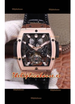 Hublot Masterpiece MP Edición Genuino Tourbillon Reloj Réplica Suizo Caja en Oro Rosado