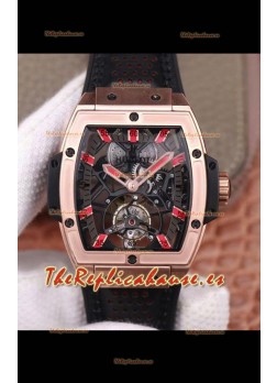 Hublot Masterpiece MP Edición Genuino Tourbillon Reloj Réplica Suizo Caja en Oro Rosado