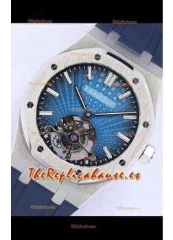 Audemars Piguet Royal Oak Tourbillon Dial Azul 41mm en Caja de Acero 904L Correa de Goma