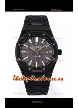 Audemars Piguet Royal Oak PVD Reloj Réplica Suizo con Revestimienvo PVD Movimiento 3120 - Dial Gris