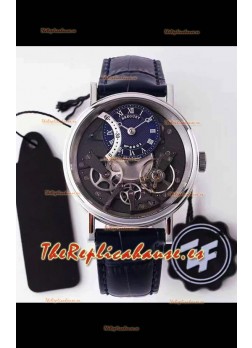 Breguet Tradition 7057BR/R9/9W6 Caja de Acero Dual Tourbillon Reloj Réplica Suizo