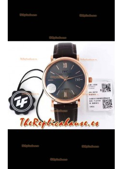 IWC Portofino Reloj Réplica Automático Calidad a Espejo 1:1 Caja Oro Rosado