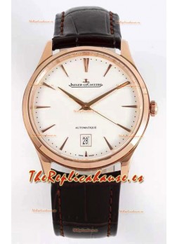 Jaeger LeCoultre Master Ultra Fino Reloj Réplica Suizo a espejo 1:1 en Oro Rosado