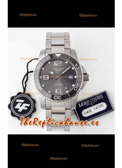 Longines HydroConquest 1:1 Mirror Swiss Replica Watch in Gris Dial Steel Strap