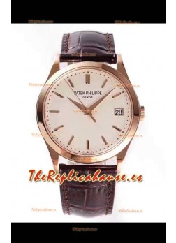 Patek Philippe 5227R-001 Calatrava Automático Dial Blanco con Movimiento Suizo Automático
