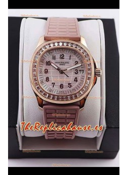 Patek Philippe Aquanaut LUCE 5072R-001 Reloj Réplica Suizo Dial Perla 35.6MM 