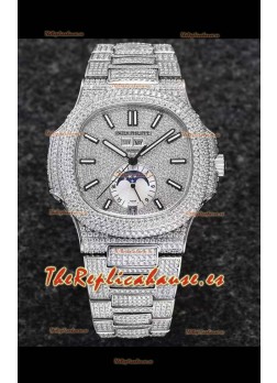 Patek Philippe Nautilus 5726A Reloj Réplica Suizo a Espejo 1:1 - Dial y Caja con Diamentes
