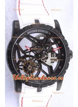 Roger Dubuis Excalibur Spider Flying Tourbillon Caja tipo Skeleton Caja de Carbono Reloj Suizo a Espejo 1:1