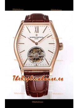 Vacheron Constantin Malte Tourbillon Reloj Réplica Suizo Calidad a Espejo 1:1 Oro Rosado
