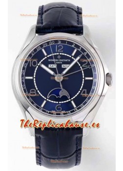 Vacheron Constantin Malte Tourbillon Reloj Réplica a Espejo 1:1 Acero Inoxidable Dial Azul
