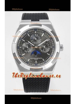 Vacheron Constantin Overseas Perpetual Calendar Ultra-Fino Dial Gris Caja en Acero Réplica