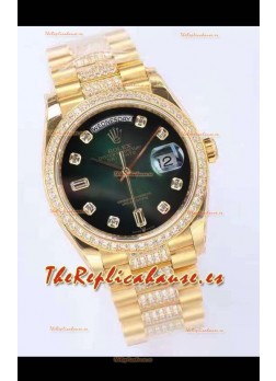 Rolex Day Date Presidential 18K Yellow Gold Watch 36MM - Green Dial 1:1 Mirror Quality Watch