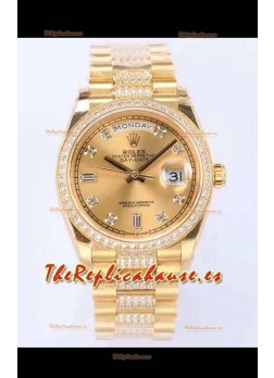 Rolex Day Date Presidential Reloj Oro Amarillo 18K 36MM - Dial Oro Calidad a Espejo 1:1