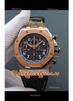 Audemars Piguet Royal Oak Offshore Reloj a Espejo 1:1 de Acero 904L 2 Tonos Movimiento 3126