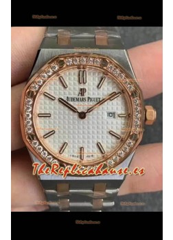 Audemars Piguet Royal Oak Quartz 33MM Reloj Suizo de Dos Tonos - Reloj Réplica a Espejo