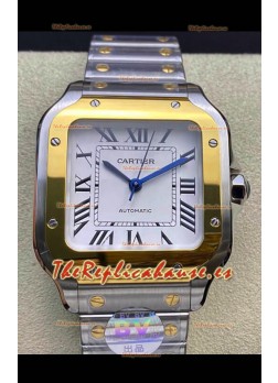 Santos De Cartier  Réplica a Espejo 1:1 - 36MM Reloj Oro Amarillo de Dos Tonos