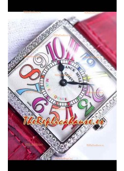 Franck Muller Master of Sqaure Ladies Reloj Réplica Cuarto en Caja de Acero