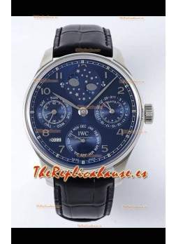 IWC Portuguese Perpetual Calendar Acero Inoxidable Reloj Réplica Suizo REF. IW503401