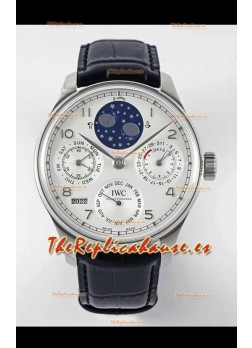 IWC Portuguese Perpetual Calendar Acero Inoxidable Reloj Réplica Suizo REF. IW503406