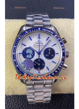 Omega Speedmaster Silver Snoopy Réplica Espejo 1:1 (Globo Rotatorio y Snoopy en la parte Trasera)