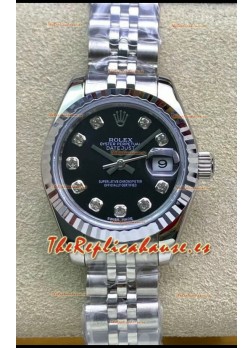 Rolex Datejust 279174 28MM Réplica Suiza Acero 904L Dial Negro - Réplica a Espejo 1:1