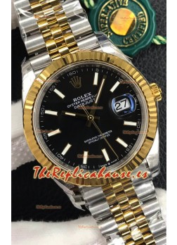 Rolex Datejust 126333 41MM Cal.3135  Reloj Réplica Suizo a Espejo 1:1 En Dial Negro 904L