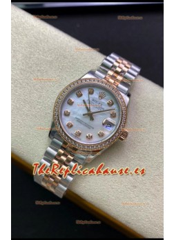 Rolex Datejust 278381 31MM Reloj Réplica Suizo en Acero 904L Oro Rosado dos Tonos - Réplica a Espejo 1:1