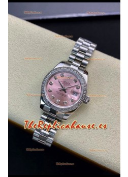Rolex Datejust 279139 28MM Réplica Suiza Acero 904L Dial Rosado - Réplica a Espejo 1:1